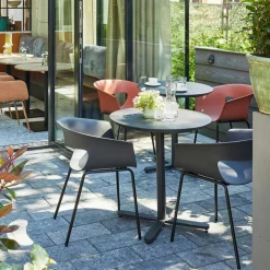 Wohnen Wohnzimmerstühle|Korbmöbel*Wetterfeste Armlehnenstühle in Altrosa - Zandravo (2er Set)