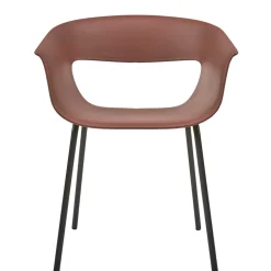 Wohnen Wohnzimmerstühle|Korbmöbel*Wetterfeste Armlehnenstühle in Altrosa - Zandravo (2er Set)