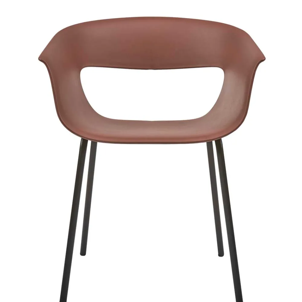 Wohnen Wohnzimmerstühle|Korbmöbel*Wetterfeste Armlehnenstühle in Altrosa - Zandravo (2er Set)