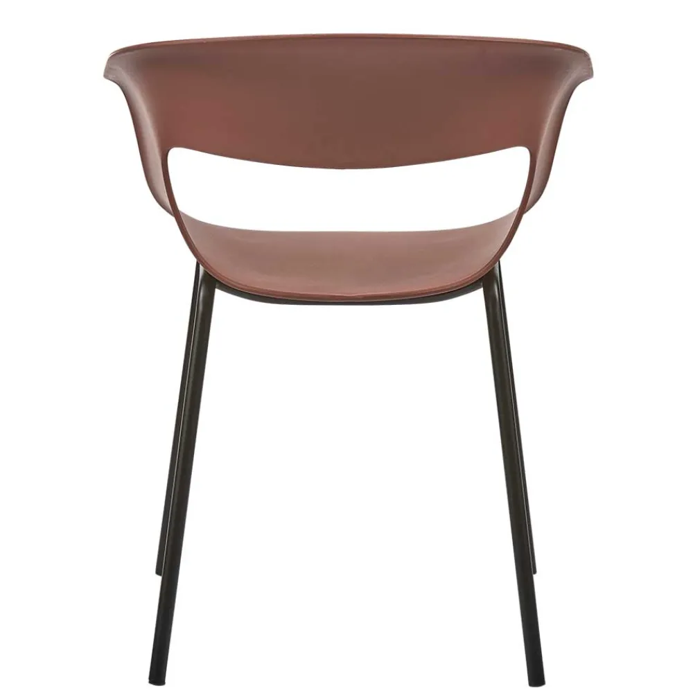 Wohnen Wohnzimmerstühle|Korbmöbel*Wetterfeste Armlehnenstühle in Altrosa - Zandravo (2er Set)