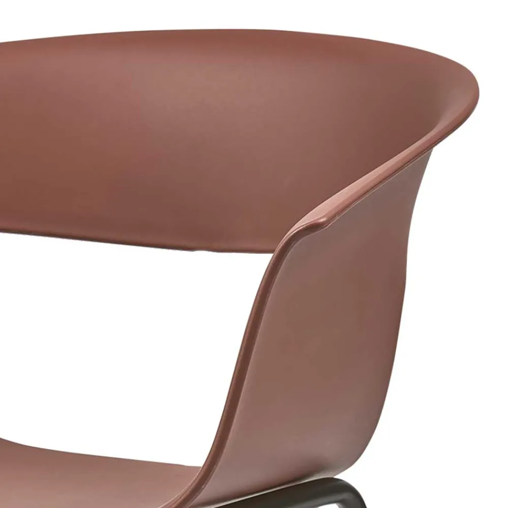 Wohnen Wohnzimmerstühle|Korbmöbel*Wetterfeste Armlehnenstühle in Altrosa - Zandravo (2er Set)