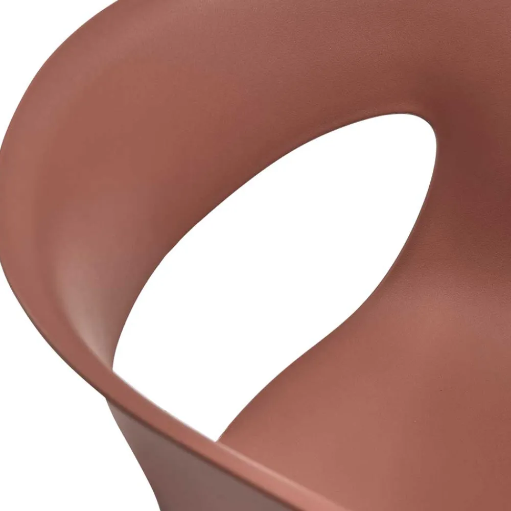 Wohnen Wohnzimmerstühle|Korbmöbel*Wetterfeste Armlehnenstühle in Altrosa - Zandravo (2er Set)