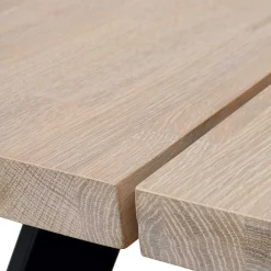 Wohnen Küchen-Essgruppen|Essgruppen*White Wash Eiche Tisch mit 4 Stühlen - Pulva (fünfteilig)