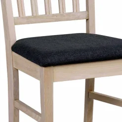 Wohnen White Wash Esstischgruppe aus Eiche - Pessoa (fünfteilig)