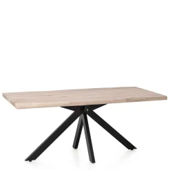 Wohnen White Wash Esszimmertisch mit Baumkante - Wieza