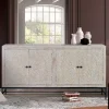 Wohnen White Wash Sideboard mit Mandala Schnitzerei - Bonany