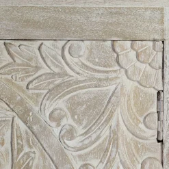 Wohnen White Wash Sideboard mit Mandala Schnitzerei - Bonany