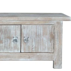 Wohnen White Wash TV Lowboard - Shabby Chic - Catlony