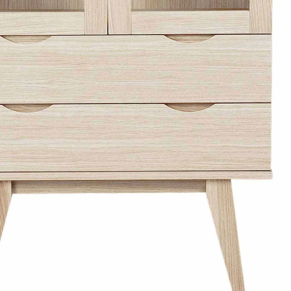 Wohnen White Wash Vitrine im Skandi Design - Pessoa