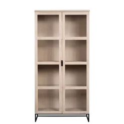 Wohnen Esszimmer-Vitrinen*White Wash Vitrinenschrank modern - Myras