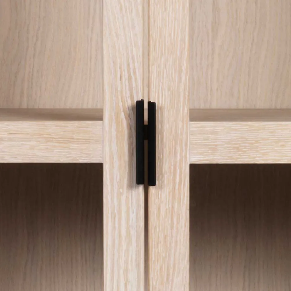 Wohnen Esszimmer-Vitrinen*White Wash Vitrinenschrank modern - Myras