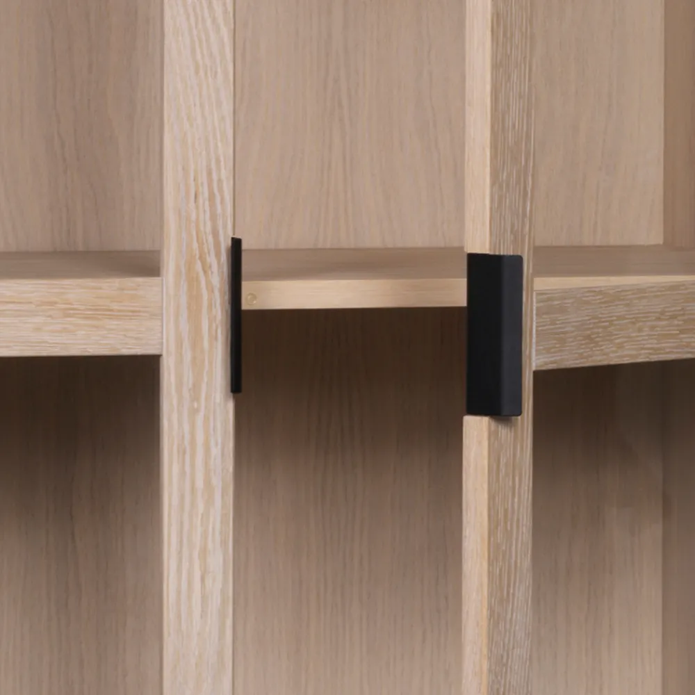 Wohnen Esszimmer-Vitrinen*White Wash Vitrinenschrank modern - Myras