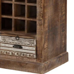 Wohnen White Wash Weinregal im Vintage Look - Paola