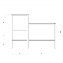 Wohnen Wildbuche Regal mit Klappfach Wiener Geflecht - Indrya