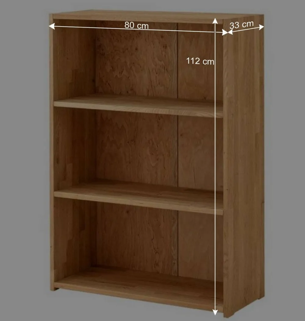 Wohnen Wildeiche Aktenregal aus Massivholz - Rosenna