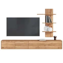 Wohnen Wildeiche Anbauwand Möbelset - Holiday (zweiteilig)