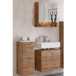 Wohnen Wildeiche Bad-Ausstattung im Set - Lemnas (dreiteilig)