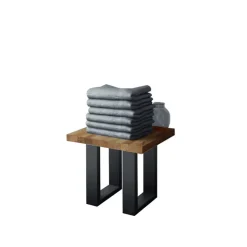 Wohnen Schwarze Möbel|Naturholzmöbel*Wildeiche Beistelltisch Manzey massiv geölt