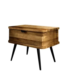 Wohnen Wildeiche Bett mit Holzkopfteil - Casarius