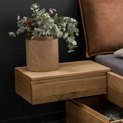 Wohnen Braune Möbel|Jugendbetten*Wildeiche Bettanlage mit Stauraum - Zennian (dreiteilig)