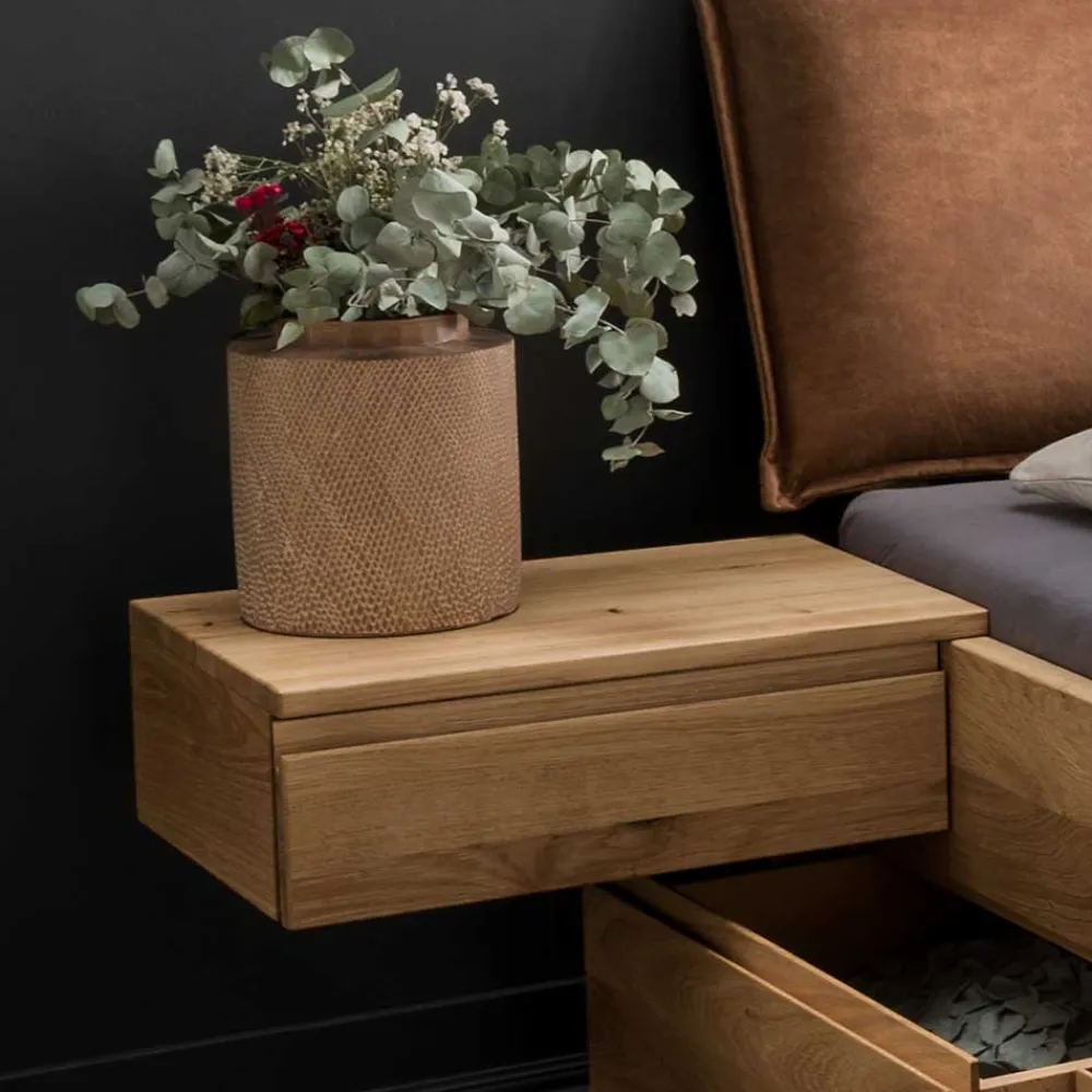 Wohnen Braune Möbel|Jugendbetten*Wildeiche Bettanlage mit Stauraum - Zennian (dreiteilig)