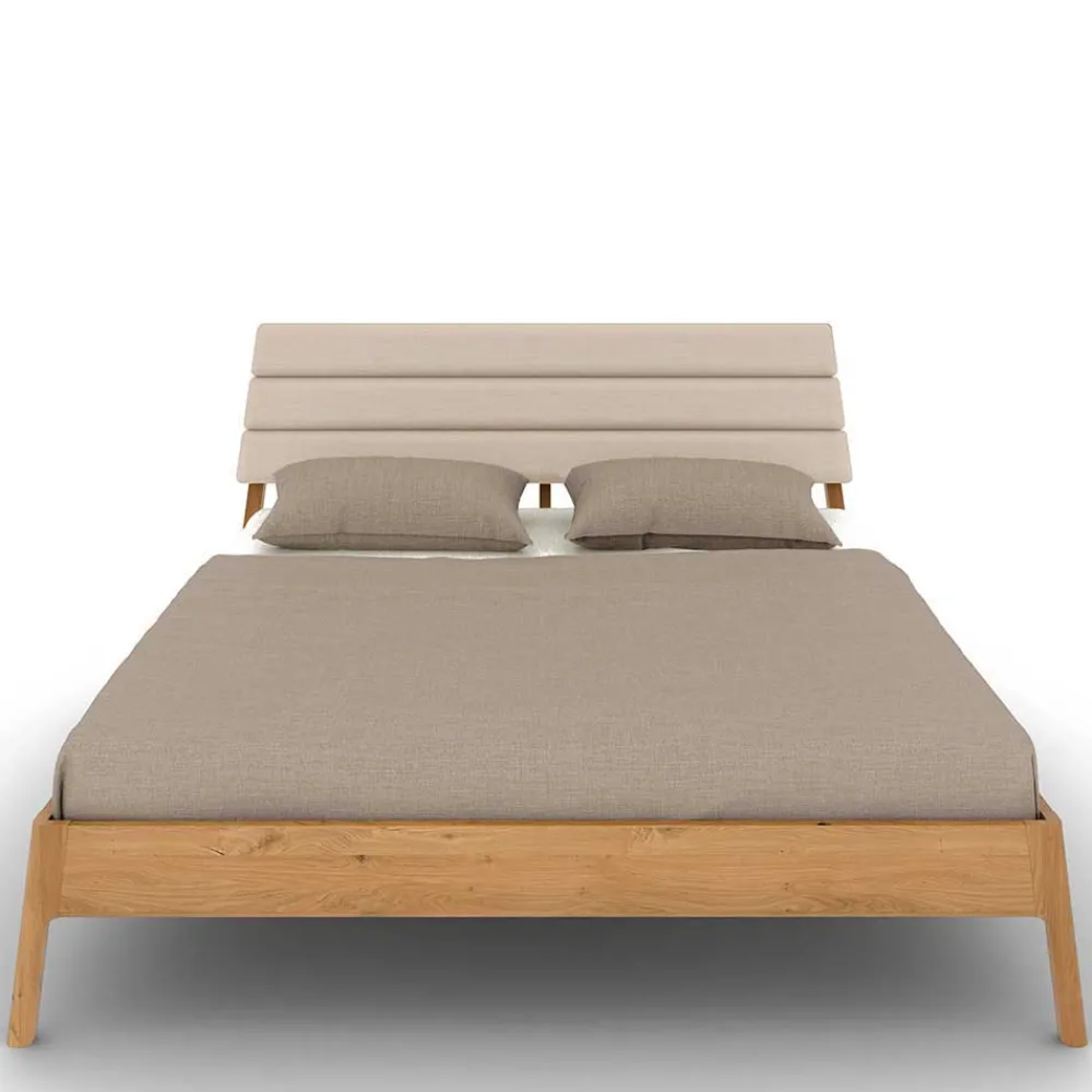 Wohnen Jugendbetten*Wildeiche Designbett mit Nachtkonsolen - Dominus (dreiteilig)