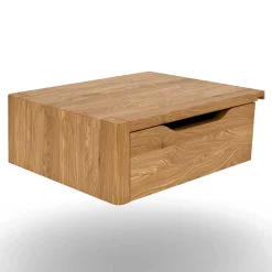 Wohnen Jugendbetten*Wildeiche Designbett mit Nachtkonsolen - Dominus (dreiteilig)