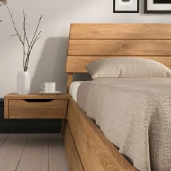 Wohnen Wildeiche Designerbett 140x200 cm - Donlazi