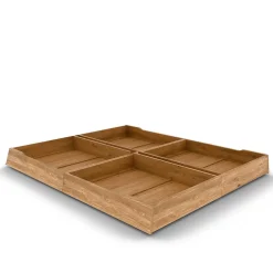 Wohnen Wildeiche Designerbett 140x200 cm - Donlazi