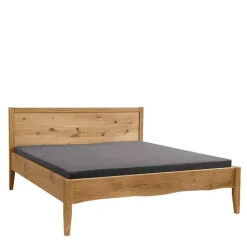 Wohnen Wildeiche Doppelbett mit Holzkopfteil - Adeira