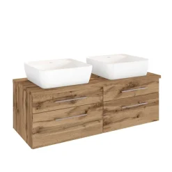 Wohnen Wildeiche Doppelwaschtisch komplett - Userina II