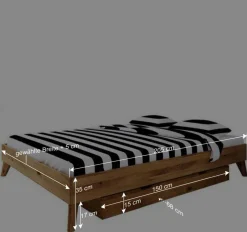 Wohnen Naturholzmöbel|Betten*Wildeiche Einzelbett für Dachschrägen - Eavy V