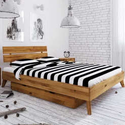 Wohnen Wildeiche Einzelbett in Übergröße - Eavy VII