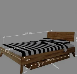 Wohnen Wildeiche Einzelbett in Übergröße - Eavy VII