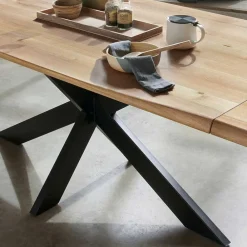 Wohnen Naturholzmöbel|Loft Möbel*Wildeiche Esstisch in Bootsform - Baly