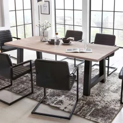 Wohnen Tische|Loft Möbel*Wildeiche Esstisch in Weiß gekälkt - Tenna