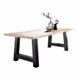 Wohnen Tische|Loft Möbel*Wildeiche Esstisch in Weiß gekälkt - Tenna