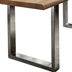 Wohnen Graue Möbel|Naturholzmöbel*Wildeiche Esstisch mit U-Beinen - Tanina