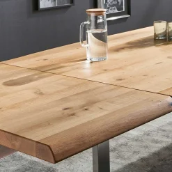 Wohnen Graue Möbel|Naturholzmöbel*Wildeiche Esstisch mit U-Beinen - Tanina