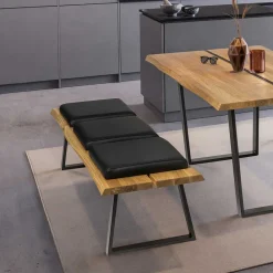 Wohnen Küchenbänke|Esszimmerbänke*Wildeiche Esstischbank mit drei Sitzplätzen - Jessmine