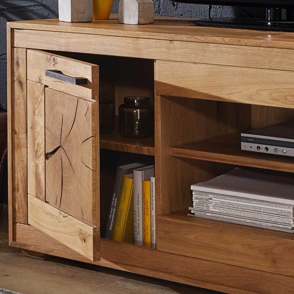 Wohnen Wildeiche Fernsehtisch Troncon mit 130 cm Breite