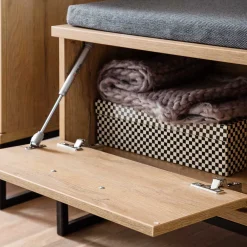 Wohnen Schuhschränke|Küchenbänke*Wildeiche Flurbank mit zwei Klappen - Truvisas