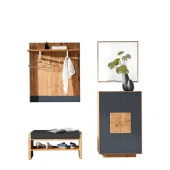 Wohnen Garderoben|Garderoben*Wildeiche Flurmöbel Set - Mandrey (vierteilig)