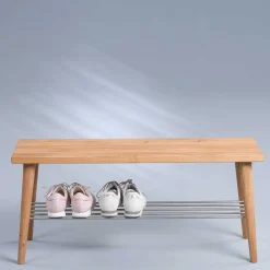 Wohnen Wildeiche Garderobenbank 90x40x30 cm - Fancys