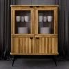 Wohnen Esszimmerschränke|Highboards*Wildeiche Highboard mit Glastüren & Holztüren - Casarius