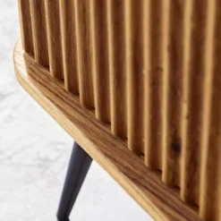 Wohnen Esszimmerschränke|Highboards*Wildeiche Highboard mit Glastüren & Holztüren - Casarius