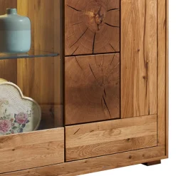 Wohnen Esszimmerschränke|Highboards*Wildeiche Highboard Troncon mit Glas Einsatz