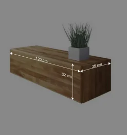 Wohnen Wildeiche Hängeschrank Vaskov massiv geölt