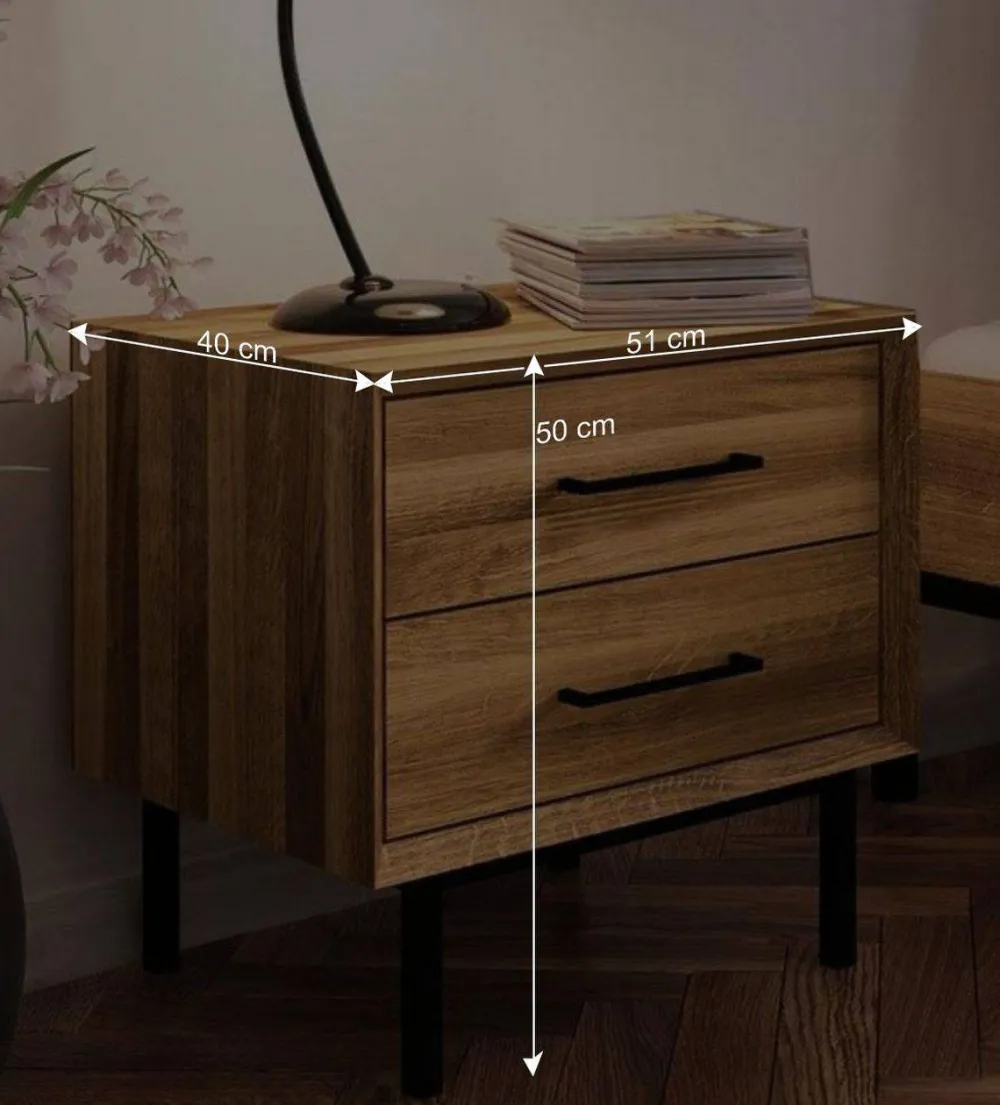 Wohnen Skandinavische Möbel*Wildeiche Holzbett für Dachzimmer - Kerfa