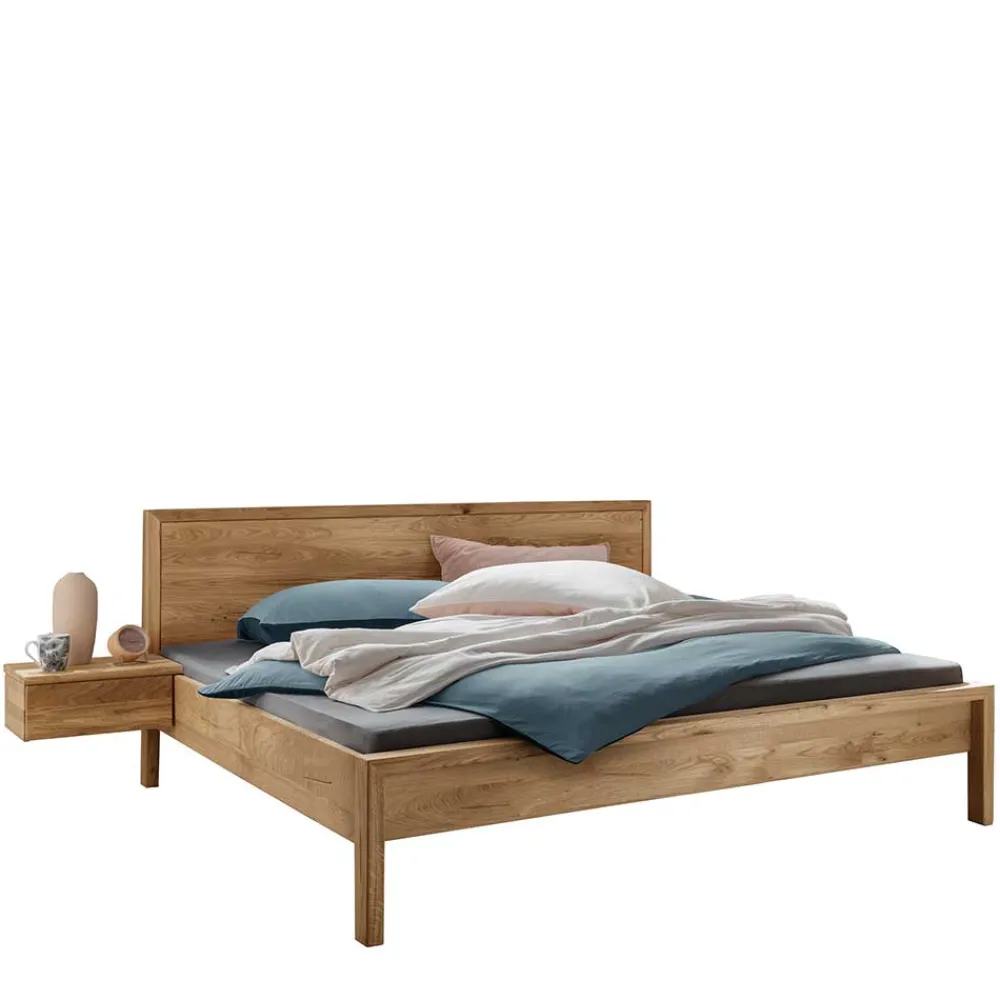 Wohnen Betten|Betten*Wildeiche Holzbett in modernem Design - Martinez